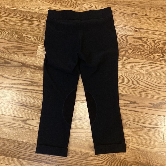 Bisou Bisou black cropped ribbed riding pant pull on RN 93677 Paris French - Picture 5 of 9